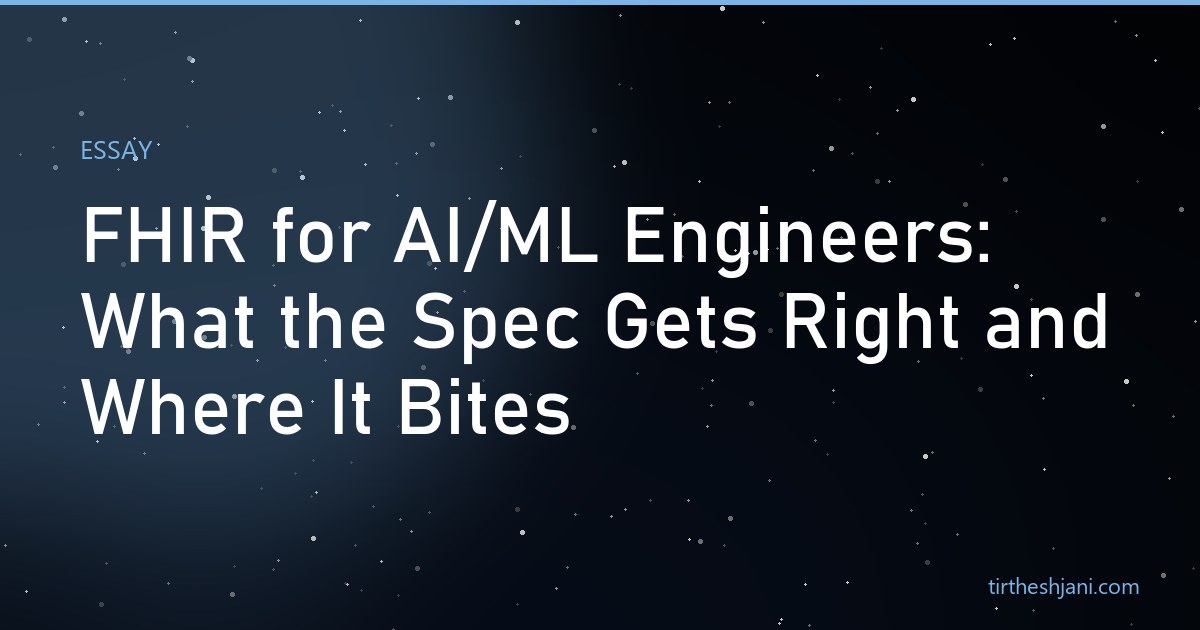 FHIR resource graph illustration for an ML engineering audience